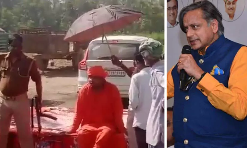 Mahant Bajrang Muni Udasin and Shashi Tharoor