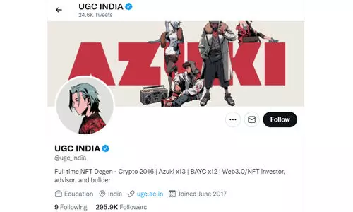 യു.ജി.സി ഇന്ത്യയുടെ ട്വിറ്റർ അക്കൗണ്ട് ഹാക്ക് ചെയ്തു; പ്രൊഫൈൽ ഫോട്ടോയായി കാർട്ടൂണിസ്റ്റിന്‍റെ ചിത്രം