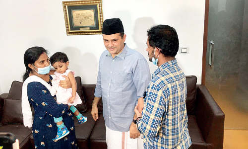 Gaurilakshmi and her family reached Panakkad for help