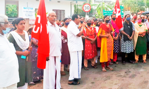 Excludes contract workers; Protest in front of the Naval Academy