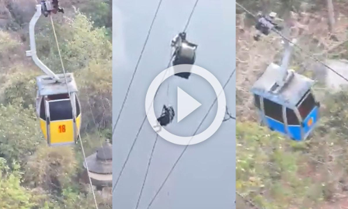 കേബ്ൾ കാറുകൾ കൂട്ടിയിടിച്ചു; കുടുങ്ങിക്കിടക്കുന്നവർക്കായി രക്ഷാപ്രവർത്തനം