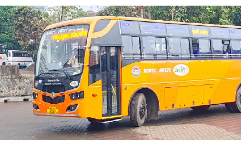 കണ്ണൂർ ജില്ലയിലെ ഏഴ് സർവിസുകൾ സ്വിഫ്റ്റാവും; ആദ്യബസ് എത്തി