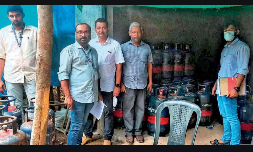 93 LPG illegally stored illegally The cylinders were caught