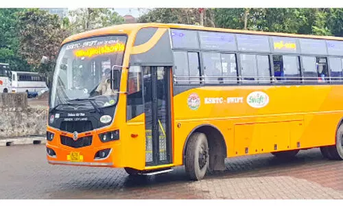 കണ്ണൂർ ജില്ലയിലെ ഏഴ് സർവിസുകൾ സ്വിഫ്റ്റാവും; ആദ്യബസ് എത്തി