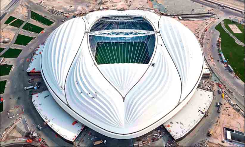 ഗോൾഡൻ സ്റ്റാൻഡേഡ് തിളക്കത്തിൽ അൽ ജനൂബ് സ്റ്റേഡിയം