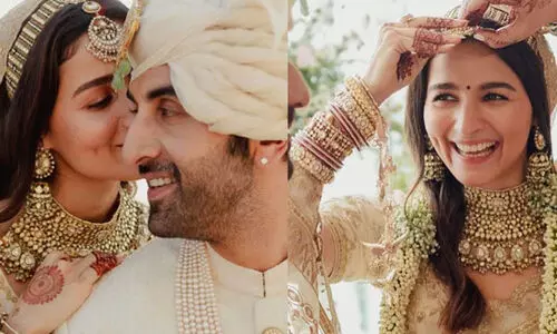 ബോളിവുഡ് ഗാനങ്ങൾക്ക് ചുവടുവെച്ച് രൺബീർ കപൂറും ആലിയ ഭട്ടും, വൈറലായി വിവാഹ ദൃശ്യങ്ങൾ ബോളിവുഡ് ഗാനങ്ങൾക്ക് ചുവടുവെച്ച് രൺബീർ കപൂറും ആലിയ ഭട്ടും, വൈറലായി വിവാഹ ദൃശ്യങ്ങൾ