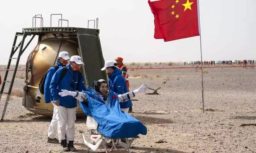 Completed 183-day mission; Chinese astronauts on Earth
