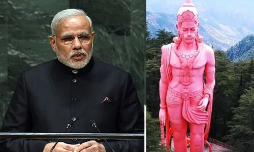 108 അടി ഉയരമുള്ള കുറ്റൻ ഹനുമാൻ പ്രതിമ ഇന്ന് പ്രധാനമന്ത്രി അനാച്ഛാദനം ചെയ്യും