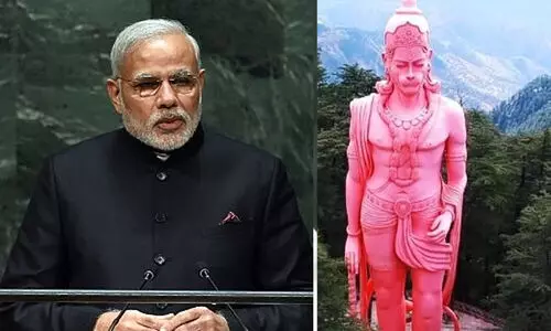 108 അടി ഉയരമുള്ള കുറ്റൻ ഹനുമാൻ പ്രതിമ ഇന്ന് പ്രധാനമന്ത്രി അനാച്ഛാദനം ചെയ്യും