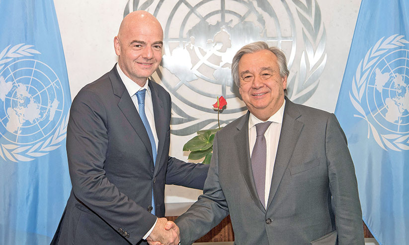 ലോകകപ്പ് ഫുട്ബാൾ: യു.എൻ പ്രമേയത്തെ സ്വാഗതം ചെയ്ത് ഫിഫ ലോകകപ്പ് ഫുട്ബാൾ: യു.എൻ പ്രമേയത്തെ സ്വാഗതം ചെയ്ത് ഫിഫ