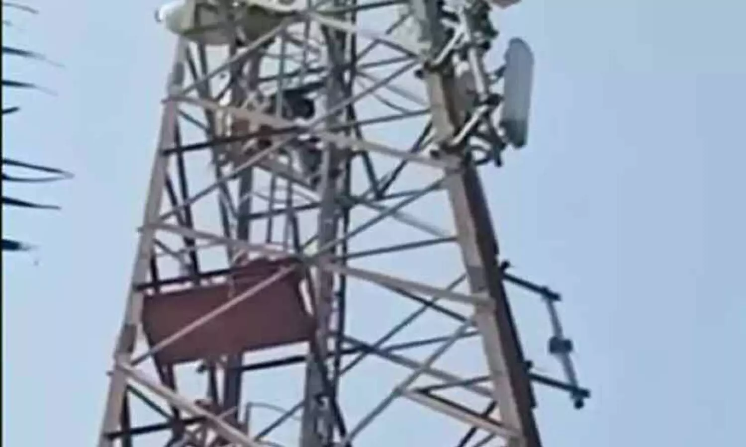 young man threatened to commit suicide by climbing on top of the mobile tower- reason is hilarious