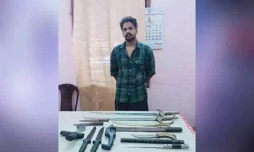 cache of weapons found from mangalore