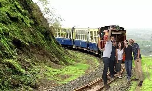 Railway track Selfie