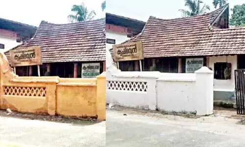 Controversy over BJP Krishi Bhavan painting