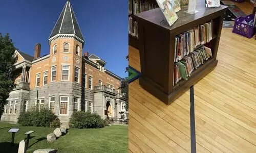 The US Canada Border Through This Library
