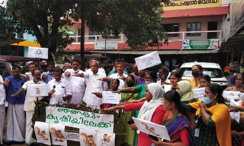 ഞങ്ങളും കൃഷിയിലേക്ക് ; പഞ്ചായത്ത് തല കൃഷി പ്രചരണജാഥ നടത്തി