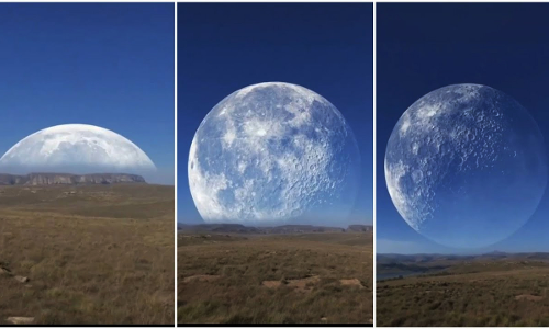 വ്യാജമെന്ന് നെറ്റിസൺസ്; വൈറലായി ഉത്തരധ്രുവത്തിലെ ചന്ദ്രന്‍റെ വിഡിയോ