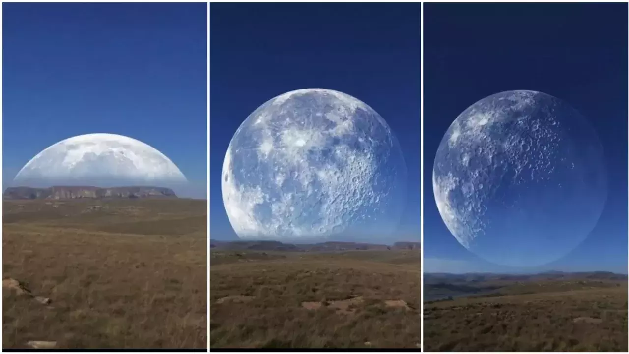 വ്യാജമെന്ന് നെറ്റിസൺസ്; വൈറലായി ഉത്തരധ്രുവത്തിലെ ചന്ദ്രന്‍റെ വിഡിയോ