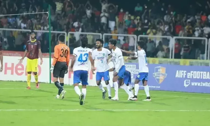 ഗോളിൽ ആറാടി കേരളം; ആദ്യപകുതിയിൽ 4-1ന് മുന്നിൽ