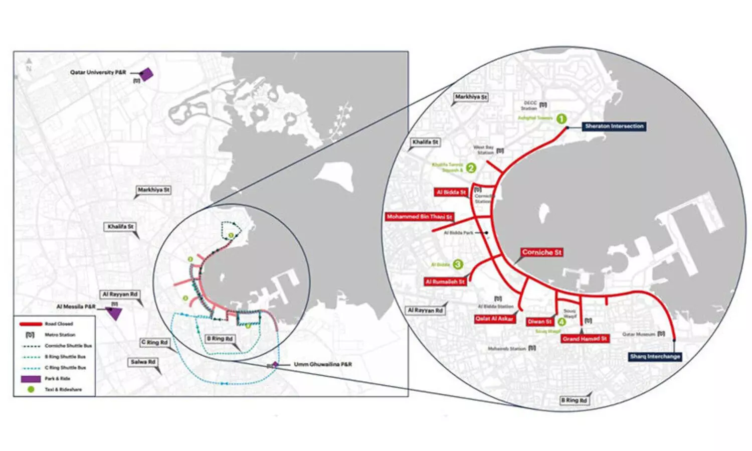 മൂ​ന്നു​ദി​നം കോ​ർ​ണി​ഷി​ൽ ഗ​താ​ഗ​ത വി​ല​ക്ക്​