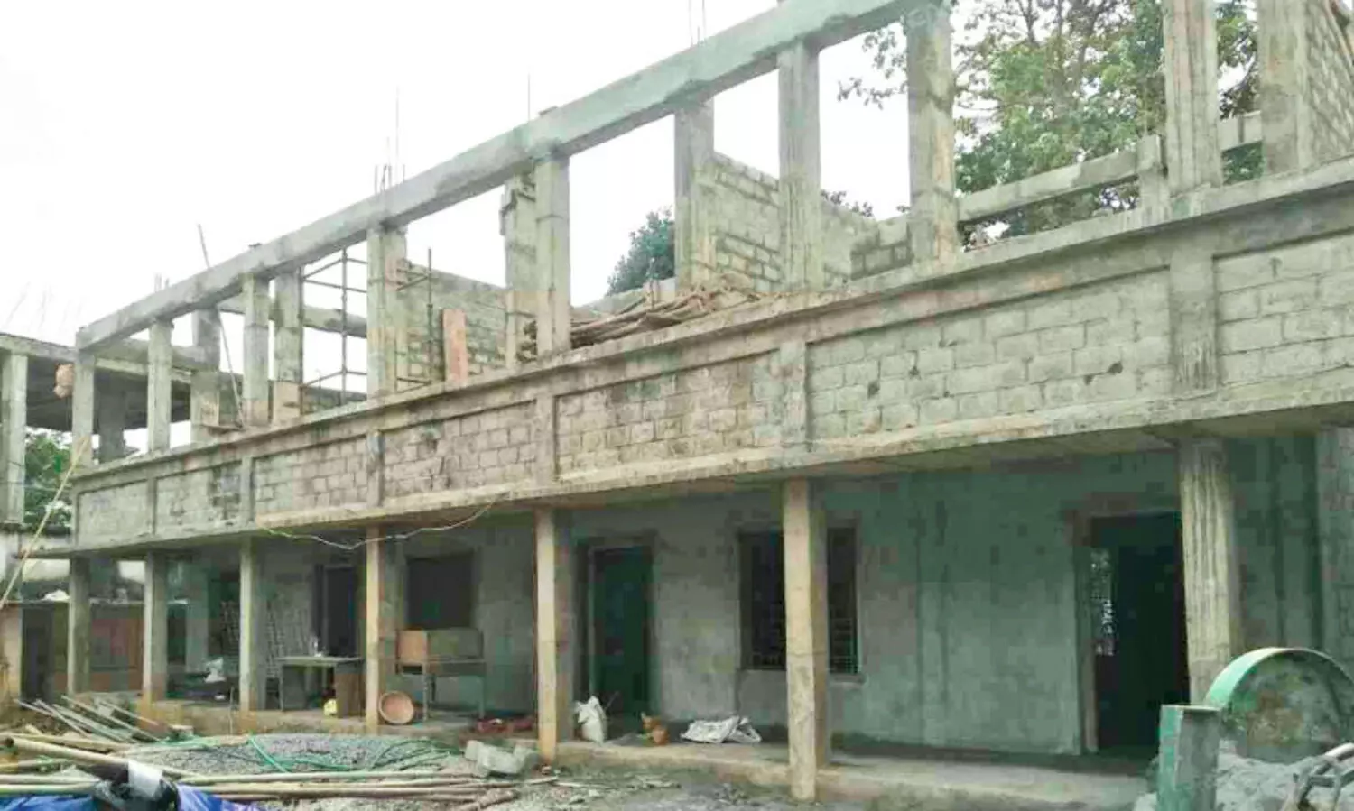 Three years have passed the school building is still unfinished