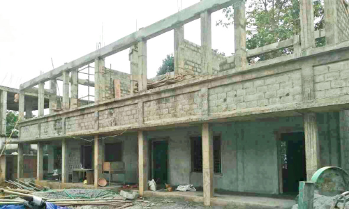 Three years have passed the school building is still unfinished