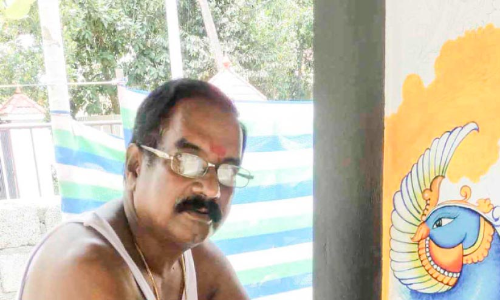 വിജയ‍‍ന്‍റെ നിറക്കൂട്ടില്‍ പിറക്കുന്നത് ജീവന്‍ തുടിക്കുന്ന ചി​ത്രങ്ങൾ