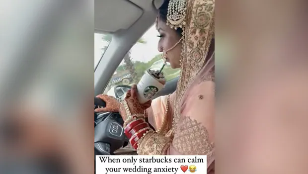 വിവാഹദിനത്തിൽ കോൾഡ് കോഫി കുടിച്ച് കൂളായി വധു; വൈറലായി വിഡിയോ