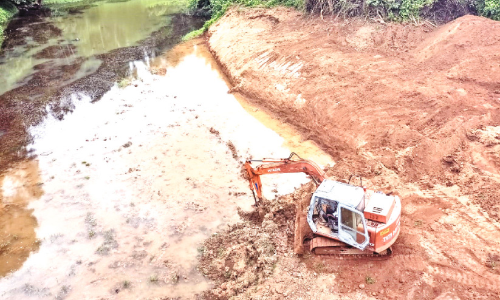 To reduce flood damage River cleaning