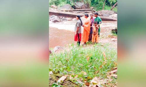 പുഴയില്‍ വെള്ളം പൊങ്ങി;അംഗൻവാടി അധ്യാപിക ആദിവാസി ഊരില്‍ കുടുങ്ങി