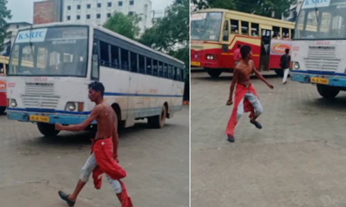 ബസ് സ്റ്റാൻഡിൽ യുവാവിന്റെ പരാക്രമം; കെ.എസ്.ആർ.ടി.സി ബസിന്റെ ഗ്ലാസ് എറിഞ്ഞു തകർത്തു ബസ് സ്റ്റാൻഡിൽ യുവാവിന്റെ പരാക്രമം; കെ.എസ്.ആർ.ടി.സി ബസിന്റെ ഗ്ലാസ് എറിഞ്ഞു തകർത്തു