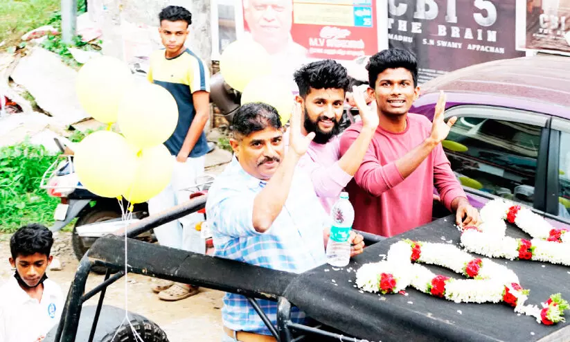 Santosh Trophy players were given a reception