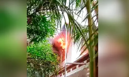 Fire from AC The room was on fire