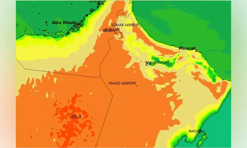 വടക്ക് പടിഞ്ഞാറൻ കാറ്റ്: താപനില 50 ഡിഗ്രി സെൽഷ്യസ് വരെ ഉയരും വടക്ക് പടിഞ്ഞാറൻ കാറ്റ്: താപനില 50 ഡിഗ്രി സെൽഷ്യസ് വരെ ഉയരും
