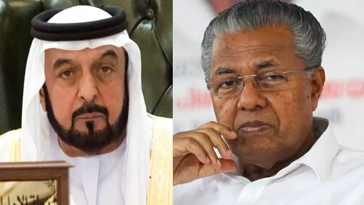 Sheikh Khalifa bin Zayed and pinarayi Sheikh Khalifa bin Zayed and pinarayi