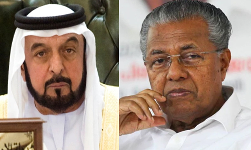 Sheikh Khalifa bin Zayed and pinarayi