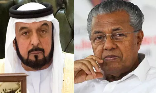 Sheikh Khalifa bin Zayed and pinarayi