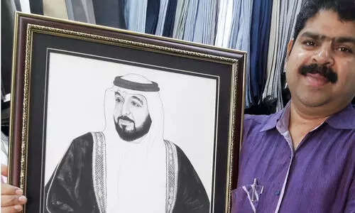 ശൈഖ് ഖലീഫക്ക്​ ചിത്രം സമ്മാനിക്കാനായില്ല; നിരാശയിൽ മുഹമ്മദ് സിദ്ദീക്ക്