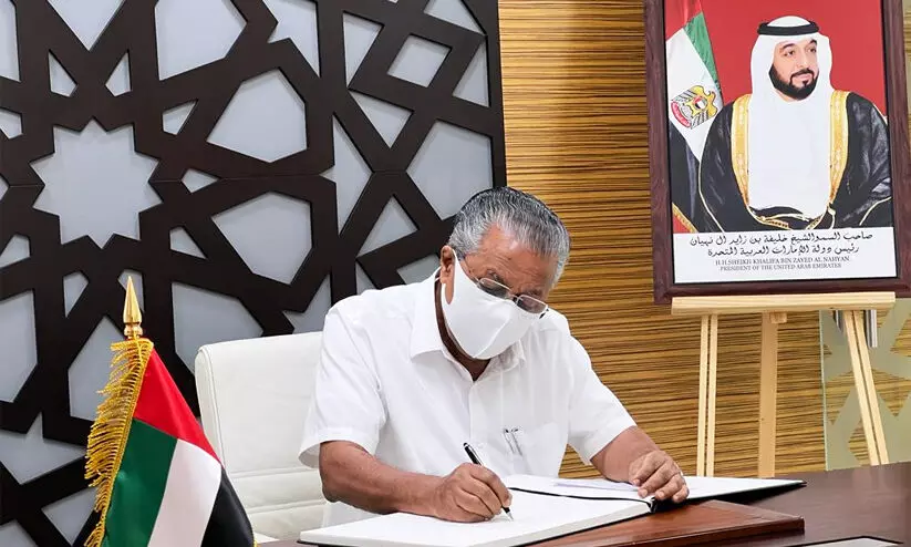 Sheikh Khalifa bin Zayed Al Nahyan, Pinarayi Vijayan