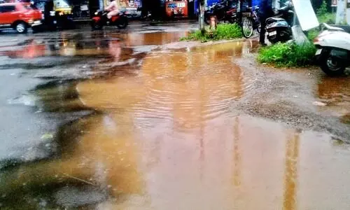 രാജാ റോഡ് വീണ്ടും വെള്ളത്തിനടിയിൽ