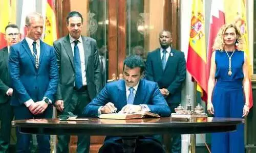 സ്പെയിനിൽ അമീറിന് ഊഷ്മള വരവേൽപ്