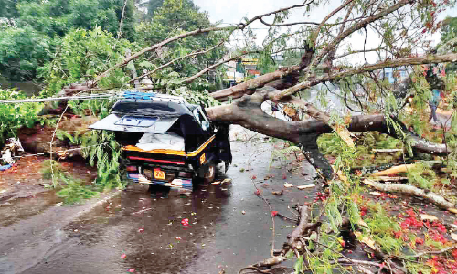 നി​ല​ക്കാ​തെ മ​ഴ; ഒ​രു​ങ്ങാ​തെ ന​ഗ​രം