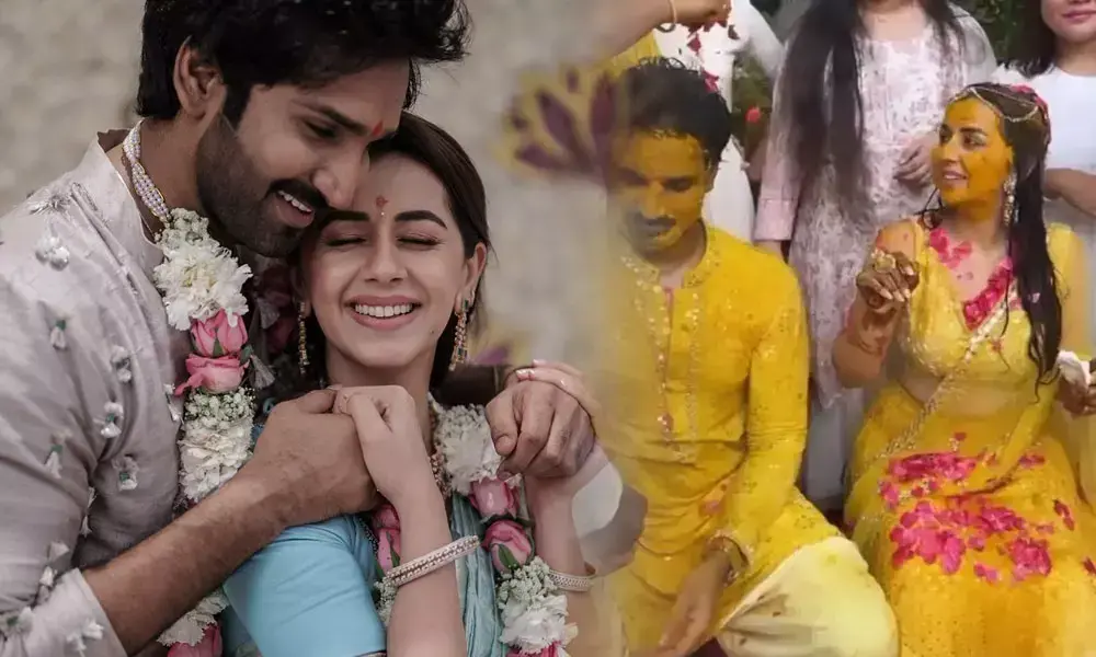 നടി നിക്കി ഗൽറാണിയും തെലുഗു നടന്‍ ആദി പിനിഷെട്ടിയും വിവാഹിതരായി