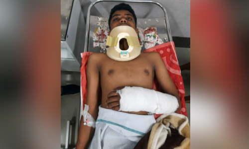 കാട്ടുപന്നിയുടെ ആക്രമണത്തില്‍ 14കാരന് പരിക്ക്