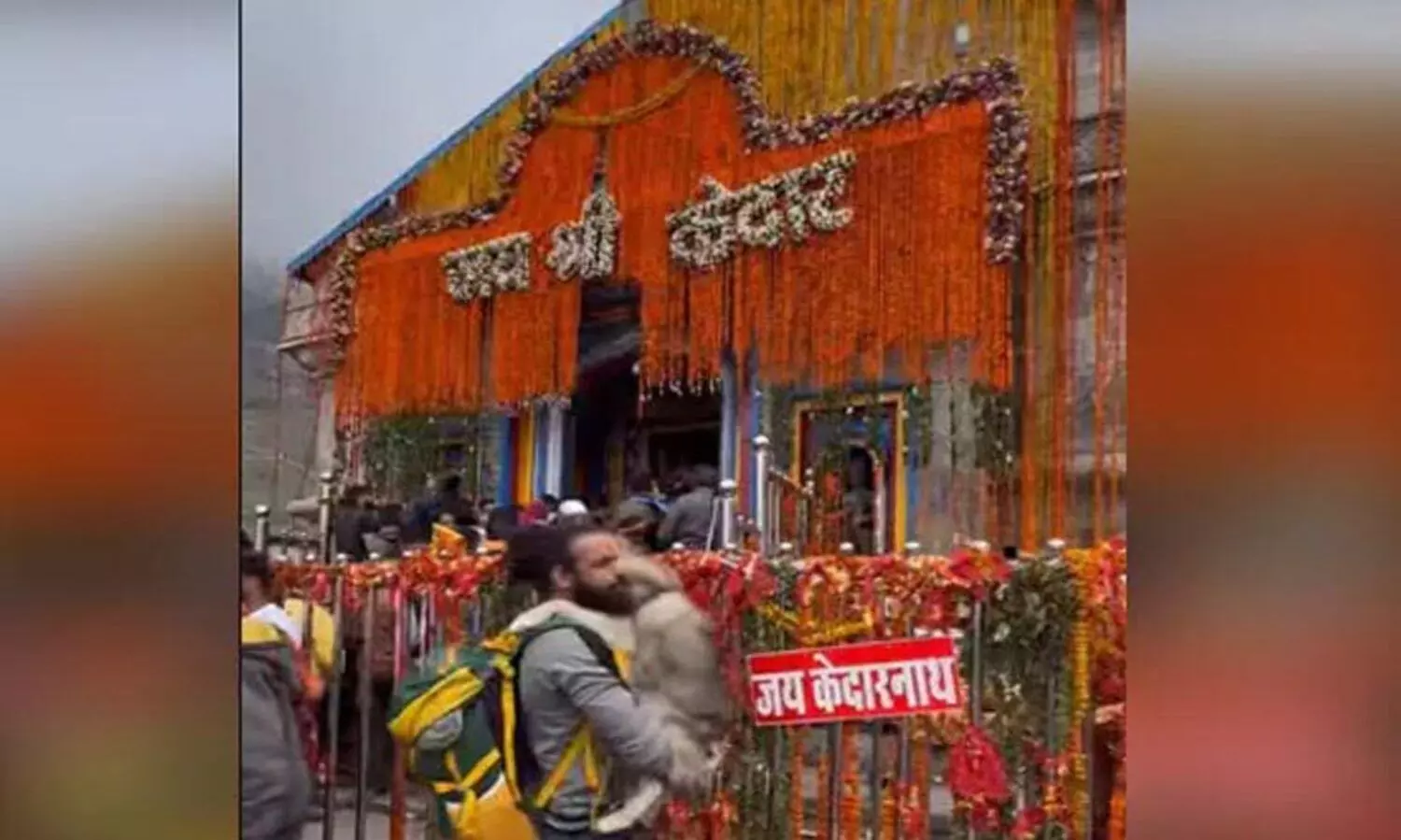 കേദാർനാഥ് ക്ഷേത്രത്തിലേക്ക് വളർത്തുനായയെ കൊണ്ടുപോയി; യുവാവിനെതിരെ കേസ്