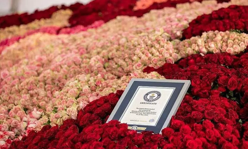 ത്വാഇഫിലൊരുക്കിയ റോസ് പുഷ്പ്പ കൊട്ടക്ക് ഗിന്നസ് റെക്കോഡ് ത്വാഇഫിലൊരുക്കിയ റോസ് പുഷ്പ്പ കൊട്ടക്ക് ഗിന്നസ് റെക്കോഡ്