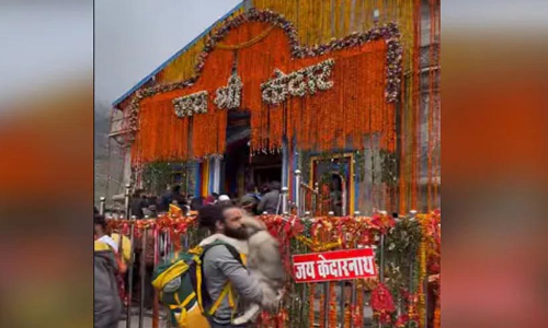 കേദാർനാഥ് ക്ഷേത്രത്തിലേക്ക് വളർത്തുനായയെ കൊണ്ടുപോയി; യുവാവിനെതിരെ കേസ്