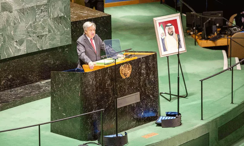 ശൈഖ് ഖലീഫക്ക് യു.എൻ ജനറൽ അസംബ്ലിയിൽ ആദരം ശൈഖ് ഖലീഫക്ക് യു.എൻ ജനറൽ അസംബ്ലിയിൽ ആദരം