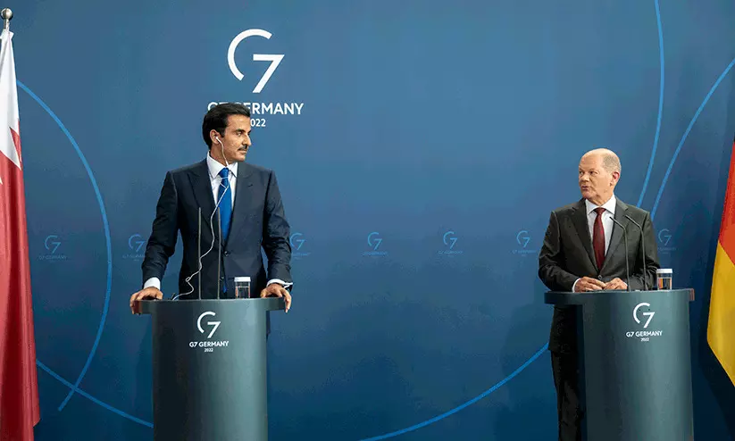 ബർലിനിൽ അമീർ-ജർമൻ ചാൻസലർ ചർച്ച ബർലിനിൽ അമീർ-ജർമൻ ചാൻസലർ ചർച്ച