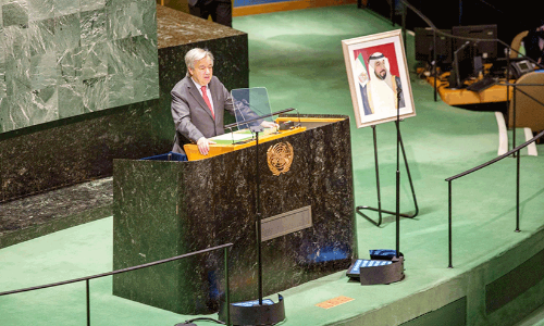 ശൈഖ്​ ഖലീഫക്ക്​ യു.എൻ ജനറൽ അസംബ്ലിയിൽ ആദരം